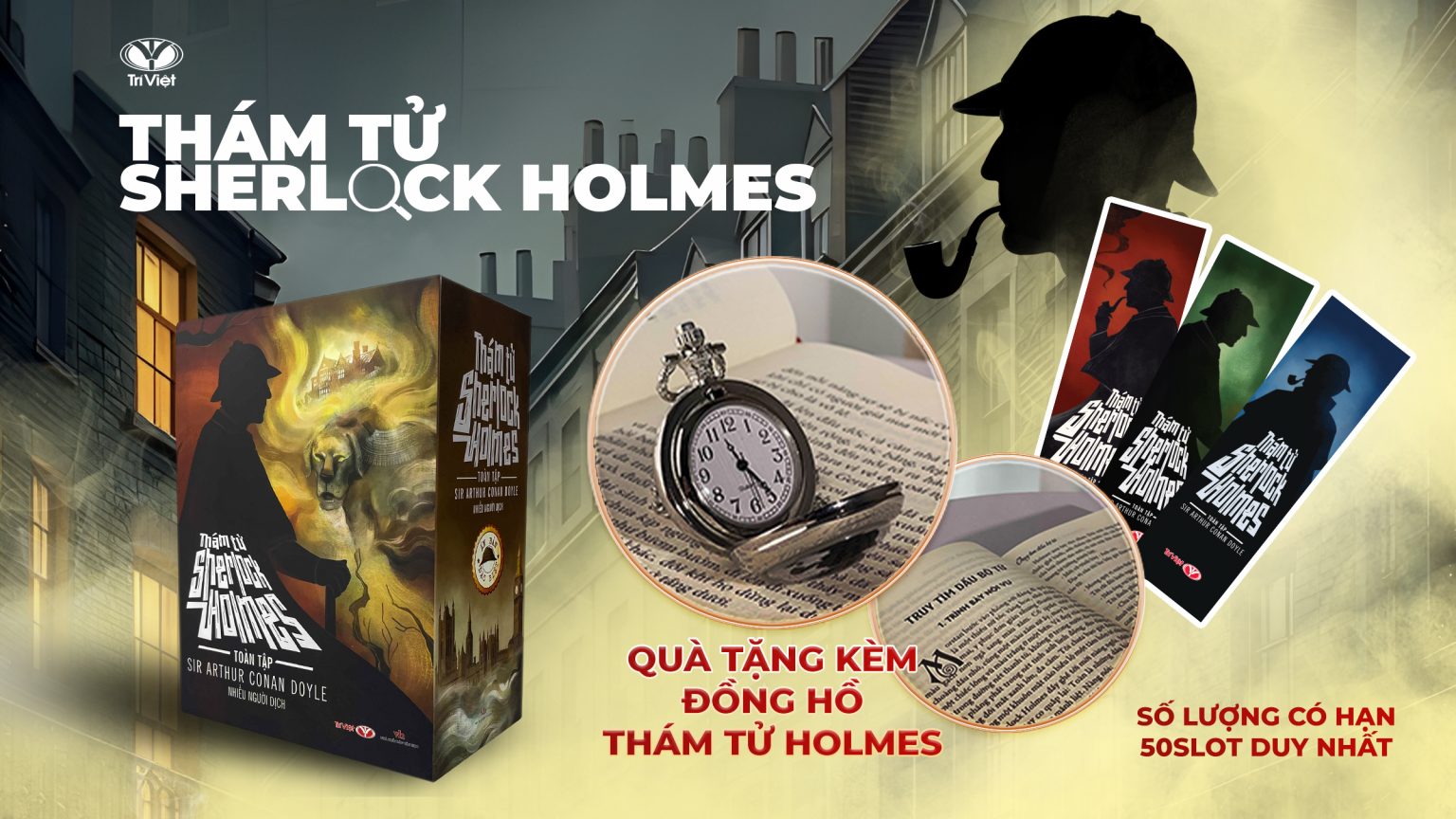 Banner ra mắt BoxSet Sherlock Holmes